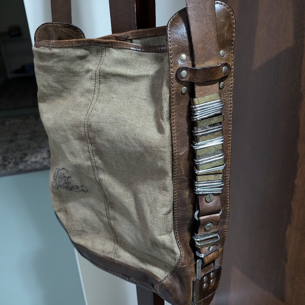 DIESEL Canvas Cloth/ Leather Shoulder Bag